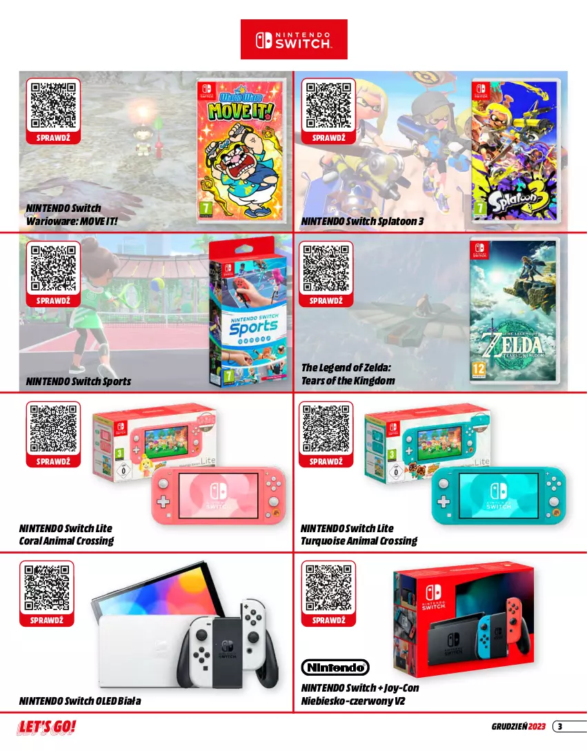 Gazetka promocyjna Media Markt - Gazetka Media Markt - ważna 01.12 do 31.12.2023 - strona 3 - produkty: Nintendo Switch, Por, Sport