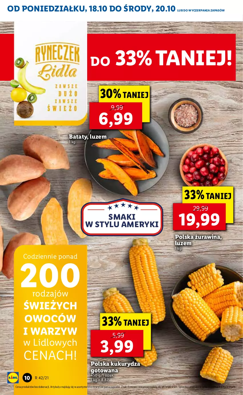 Gazetka promocyjna Lidl - ważna 18.10 do 21.10.2021 - strona 10 - produkty: Kukurydza