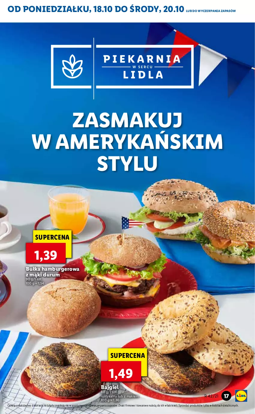 Gazetka promocyjna Lidl - ważna 18.10 do 21.10.2021 - strona 17 - produkty: Bułka, Bułka hamburger, Burger, Hamburger, Rum, Rust