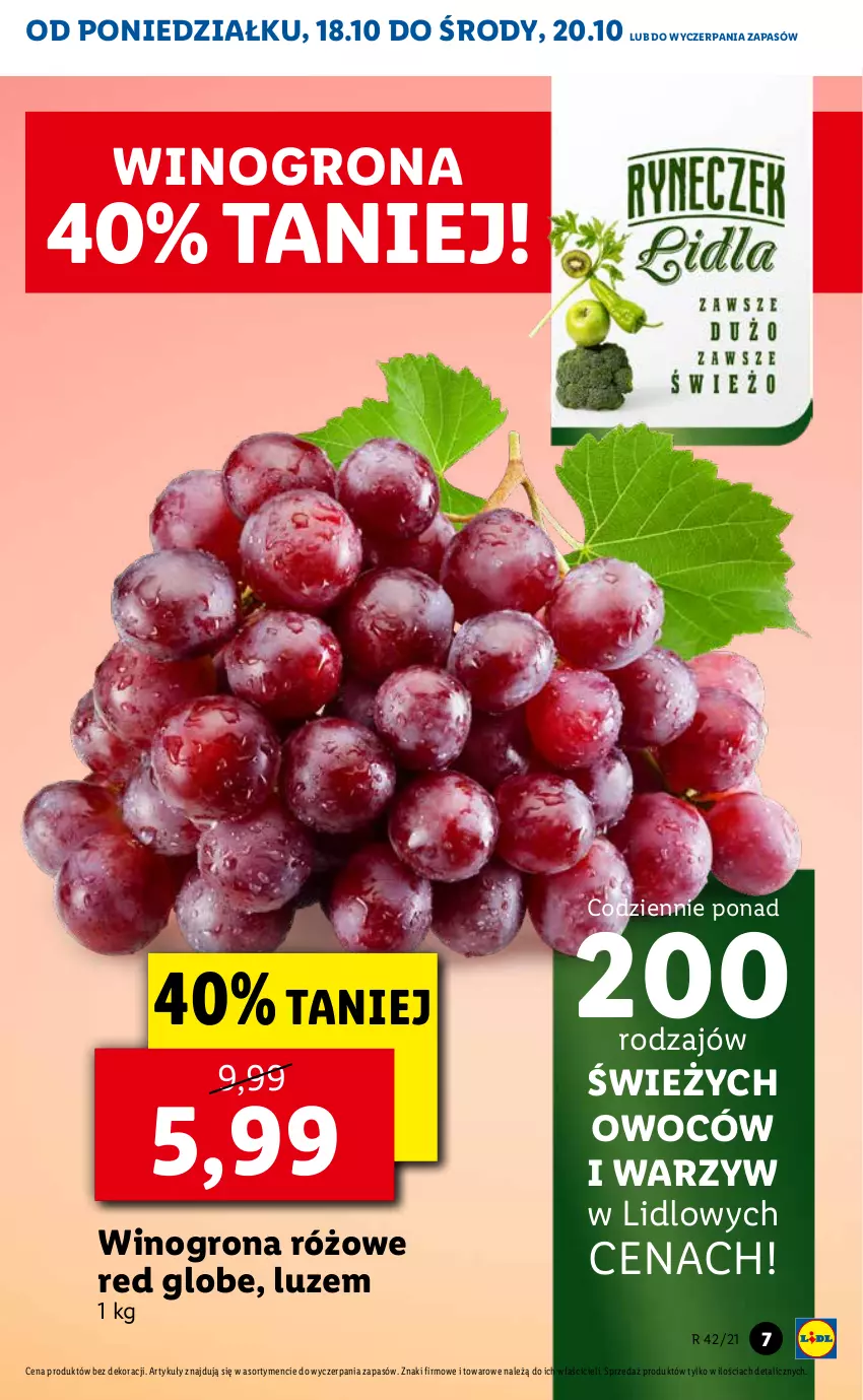 Gazetka promocyjna Lidl - ważna 18.10 do 21.10.2021 - strona 7 - produkty: Wino, Winogrona