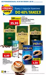 Gazetka promocyjna Lidl - Gazetka - ważna od 21.10 do 21.10.2021 - strona 22 - produkty: Por, Kawa ziarnista, Kawa mielona, Kawa, Jacobs Krönung, Napoje, Prima, Jacobs, Napój