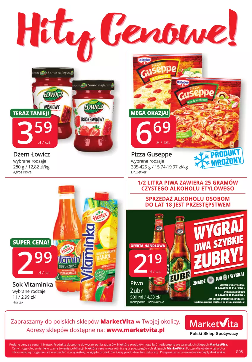 Gazetka promocyjna Market Vita - Gazetka promocyjna – Marketvita - ważna 17.03 do 26.03.2022 - strona 8 - produkty: Dżem, Hortex, Piwo, Pizza, Tera