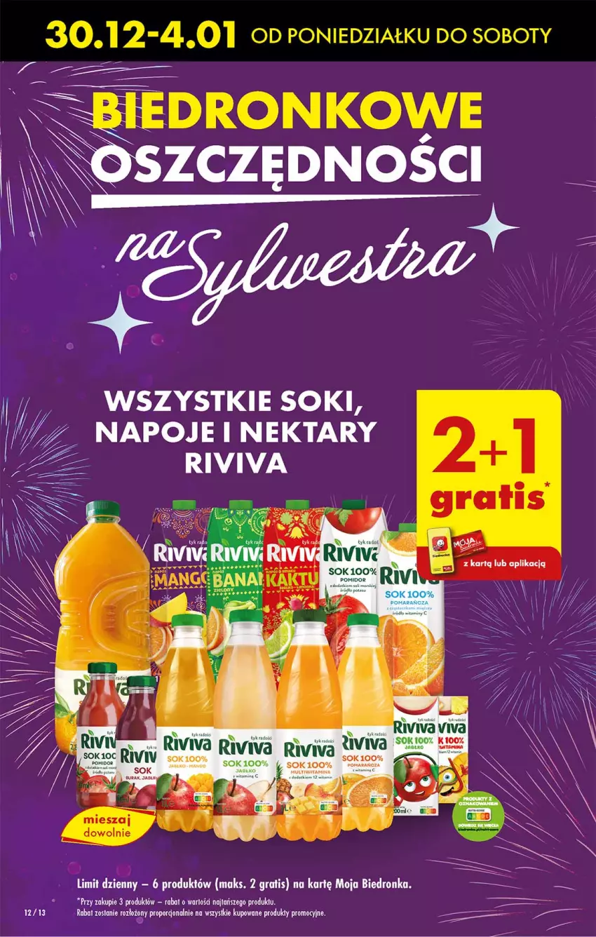 Gazetka promocyjna Biedronka - Od Poniedziałku - ważna 30.12.2024 do 04.01.2025 - strona 12 - produkty: Dada, Fa, Gra, Napoje, Nektar, Por, Sok