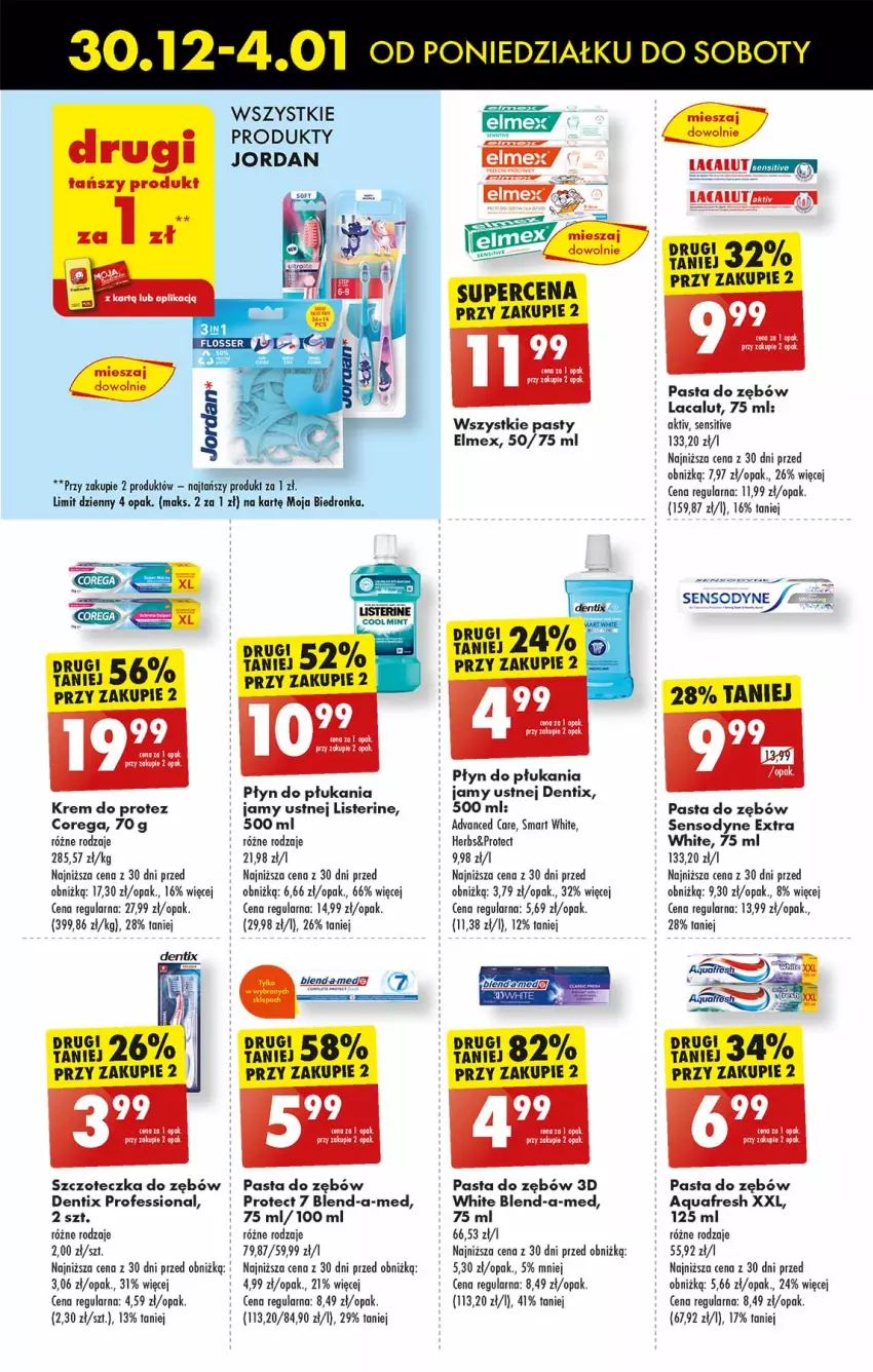 Gazetka promocyjna Biedronka - Od Poniedziałku - ważna 30.12.2024 do 04.01.2025 - strona 55 - produkty: Advanced Care, Aquafresh, Blend-a-Med, Corega, Elmex, Fa, Lacalut, Leon, Listerine, Pasta do zębów, Płyn do płukania, Sensodyne, Szczoteczka, Szczoteczka do zębów