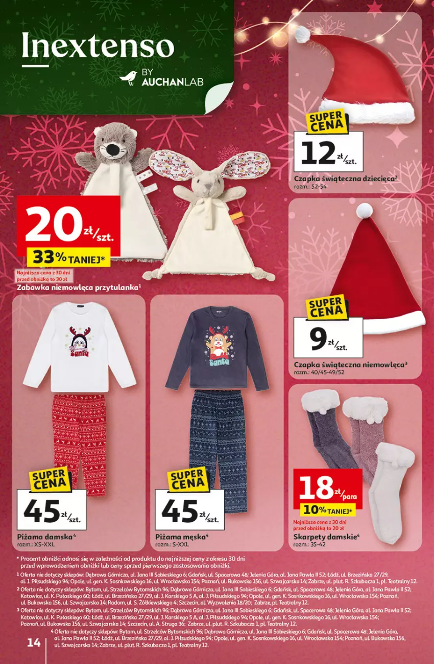 Gazetka promocyjna Auchan - katalog prezenty Świera jak babcię kocham Hipermarket - ważna 27.11 do 03.12.2025 - strona 14 - produkty: Czapka, Dzieci, Karp, Piżama
