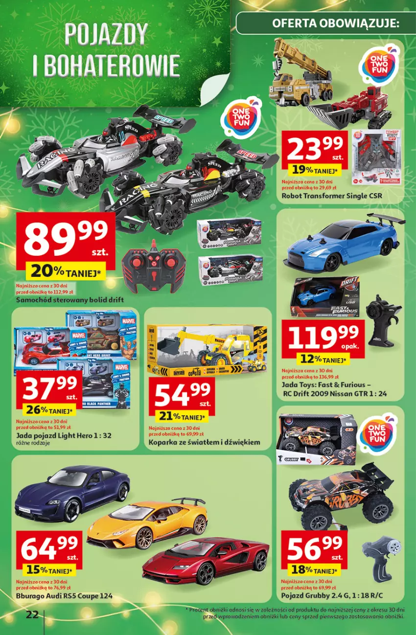 Gazetka promocyjna Auchan - katalog prezenty Świera jak babcię kocham Hipermarket - ważna 27.11 do 03.12.2025 - strona 22 - produkty: Fa, Parka, Pojazd, Robot, Samochód, Samochód sterowany, Tran