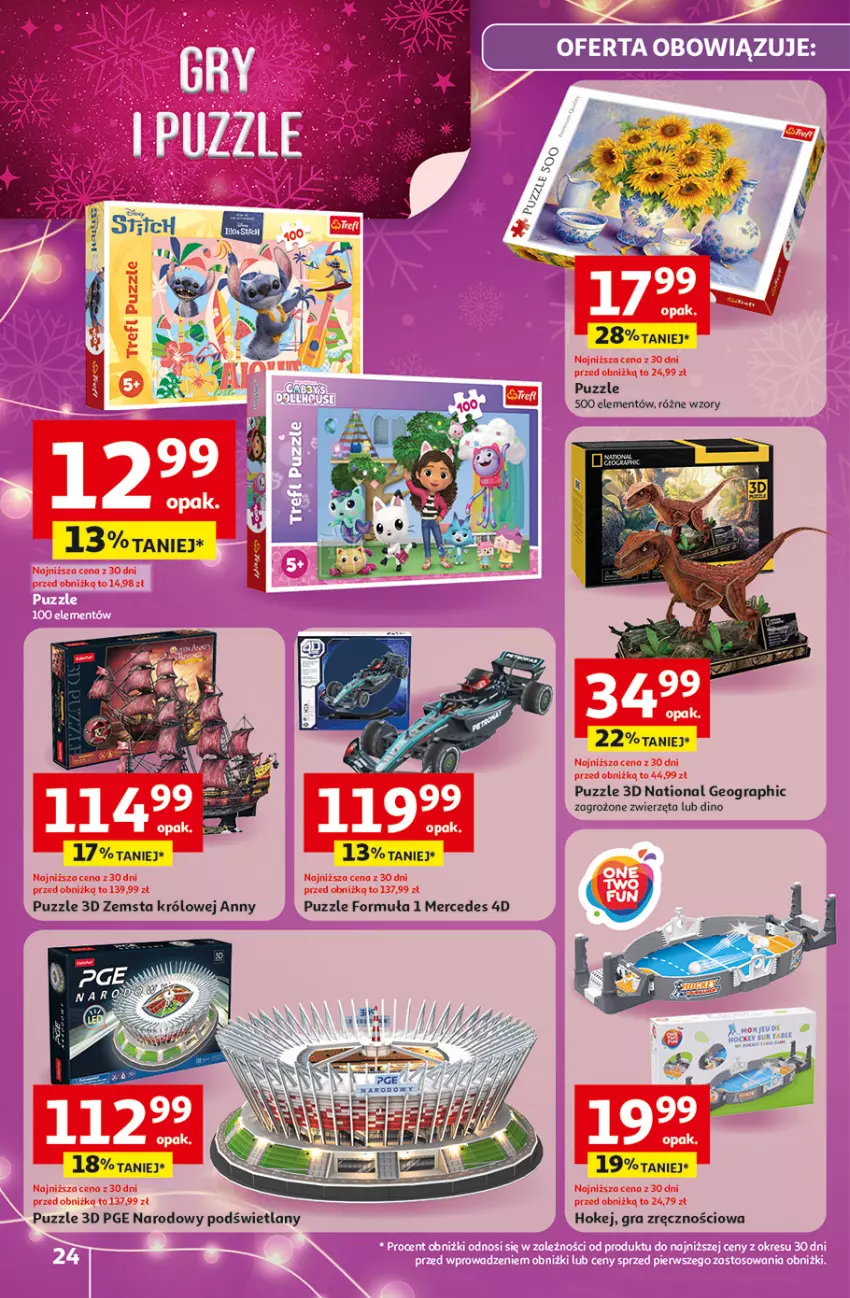 Gazetka promocyjna Auchan - katalog prezenty Świera jak babcię kocham Hipermarket - ważna 27.11 do 03.12.2025 - strona 24 - produkty: Gra, Puzzle, Zwierzęta