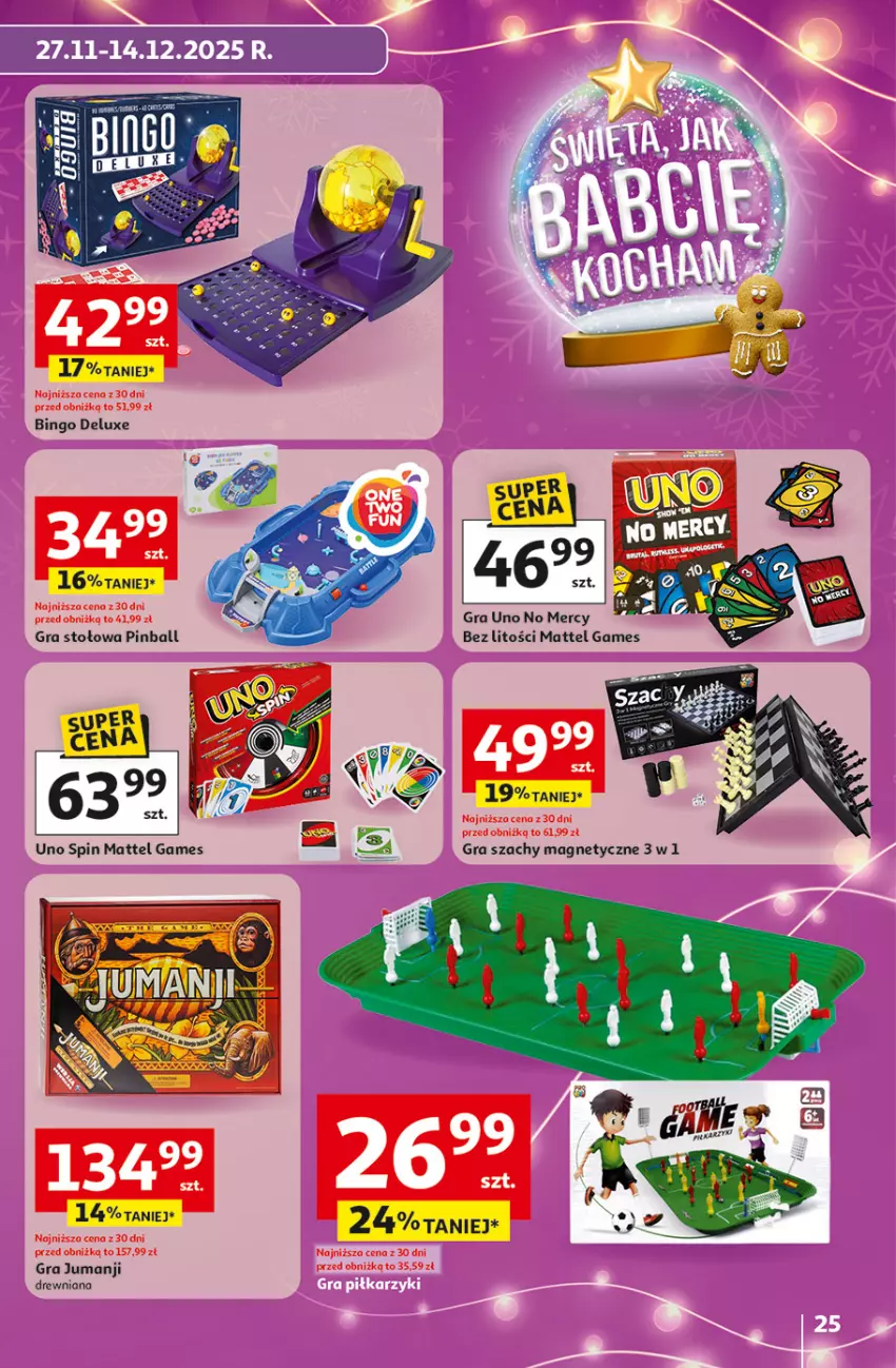 Gazetka promocyjna Auchan - katalog prezenty Świera jak babcię kocham Hipermarket - ważna 27.11 do 03.12.2025 - strona 25 - produkty: Gra, Mattel, NBA