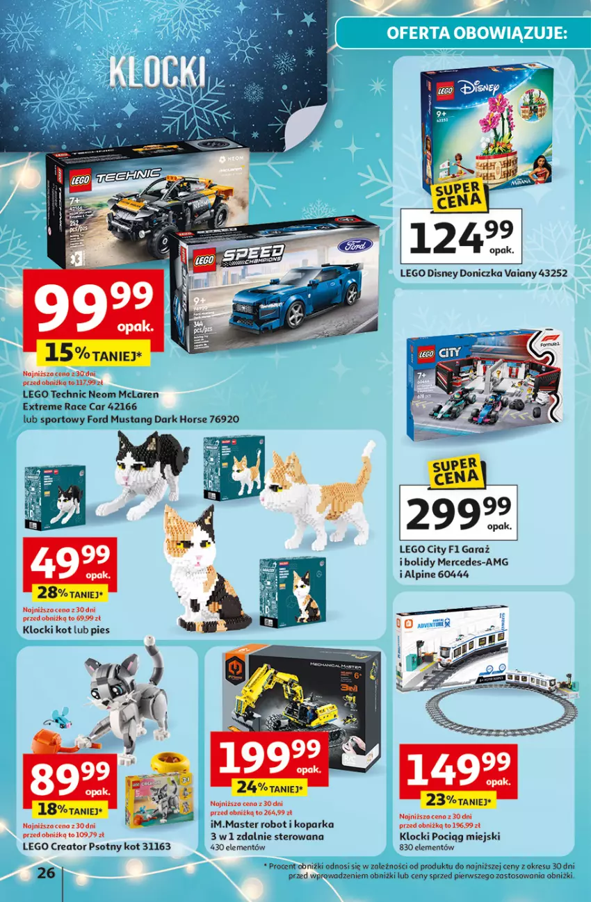 Gazetka promocyjna Auchan - katalog prezenty Świera jak babcię kocham Hipermarket - ważna 27.11 do 03.12.2025 - strona 26 - produkty: Disney, Garaż, Klocki, LEGO, LEGO City, LEGO Creator, LEGO Technic, Mus, Pociąg, Por, Robot, Sport