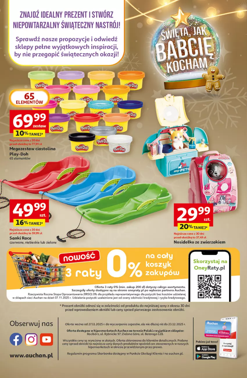 Gazetka promocyjna Auchan - katalog prezenty Świera jak babcię kocham Hipermarket - ważna 27.11 do 03.12.2025 - strona 32 - produkty: Kosz, Por, Sanki, Top