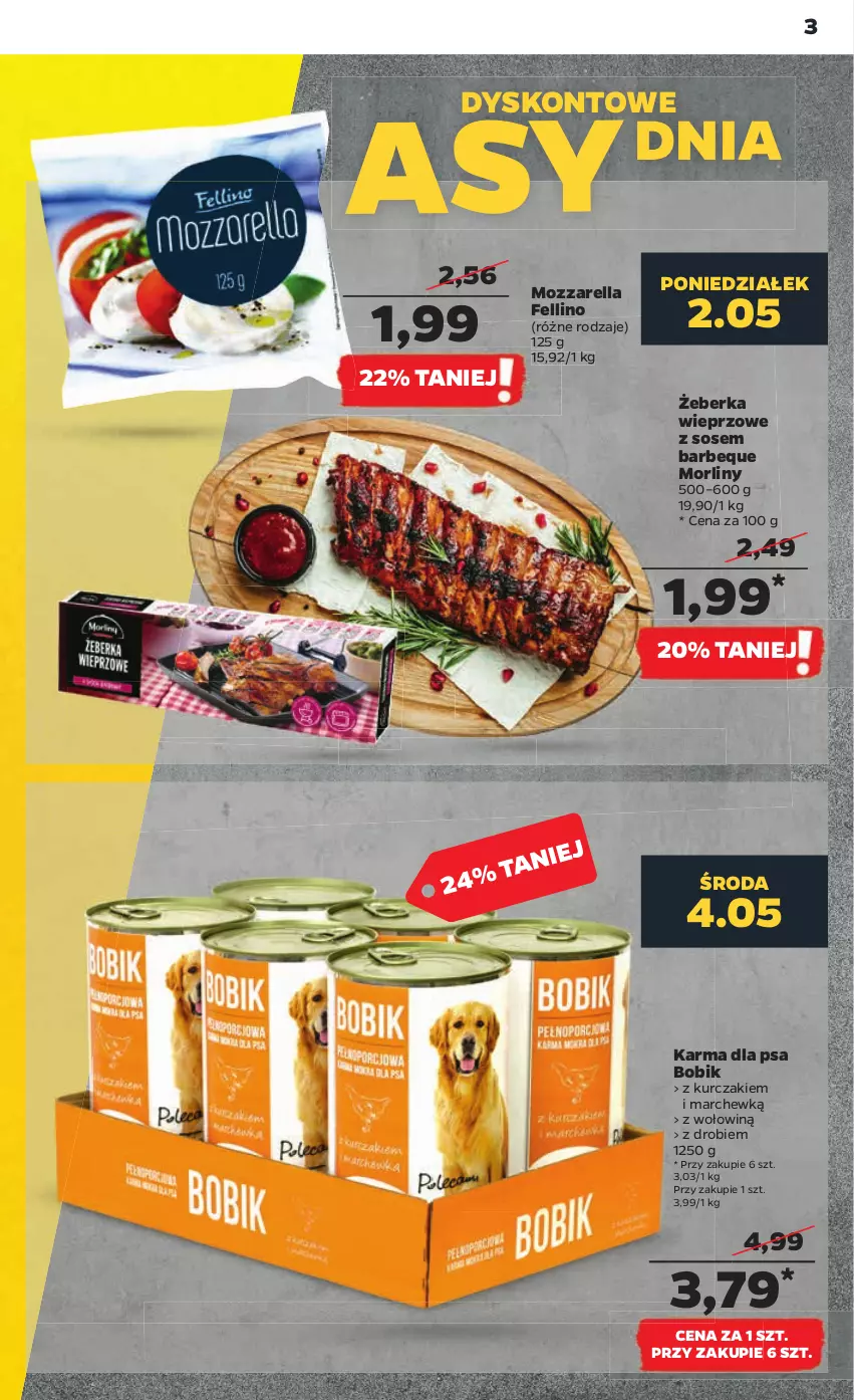 Gazetka promocyjna Netto - Gazetka spożywcza - ważna 02.05 do 07.05.2022 - strona 3 - produkty: Kurczak, Morliny, Mozzarella, Sos