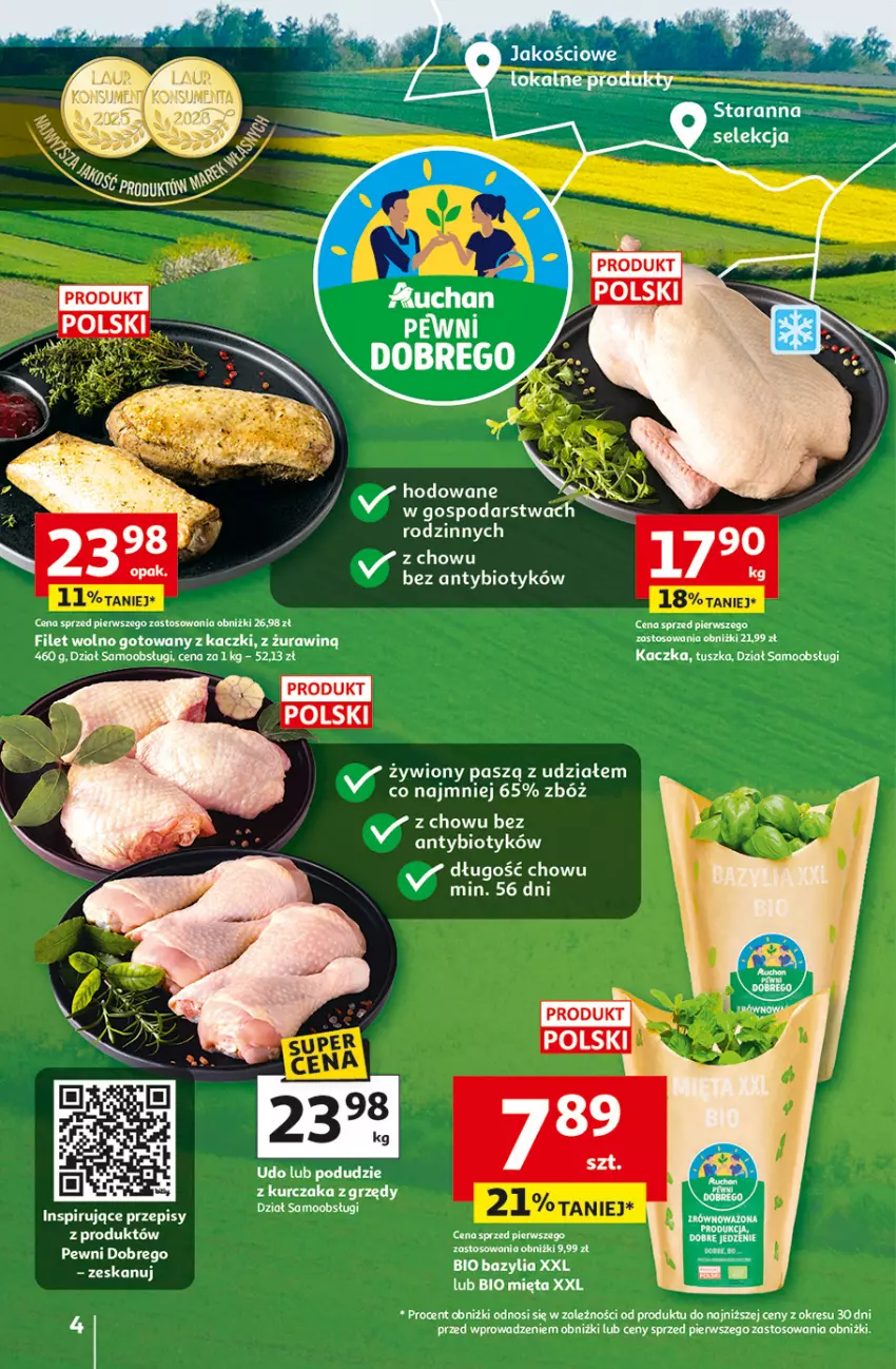 Gazetka promocyjna Auchan - 30 Lat Hipermarket - ważna 12.03 do 18.03.2026 - strona 4 - produkty: Kaczka, Mięta, Tusz