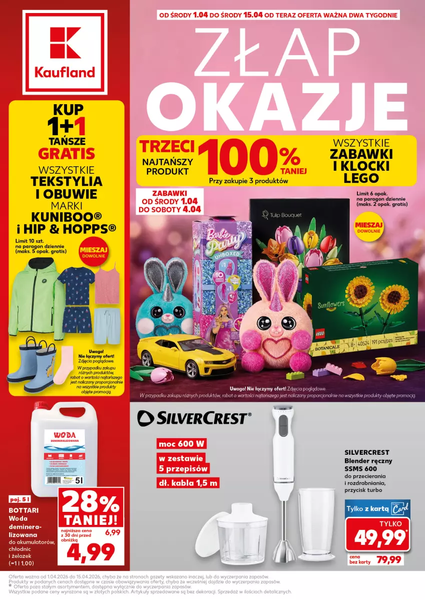 Gazetka promocyjna Kaufland - Kaufland - ważna 01.04 do 15.04.2026 - strona 1 - produkty: Blender, Blender ręczny, Gra, Klocki, LEGO, Por, Silvercrest, Waga