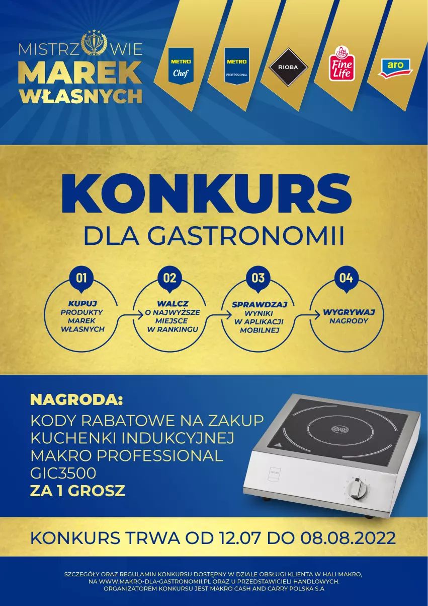 Gazetka promocyjna Makro - [Konkurs] Mistrzowie MAREK WŁASNYCH - dla Gastronomii - ważna 12.07 do 08.08.2022 - strona 1