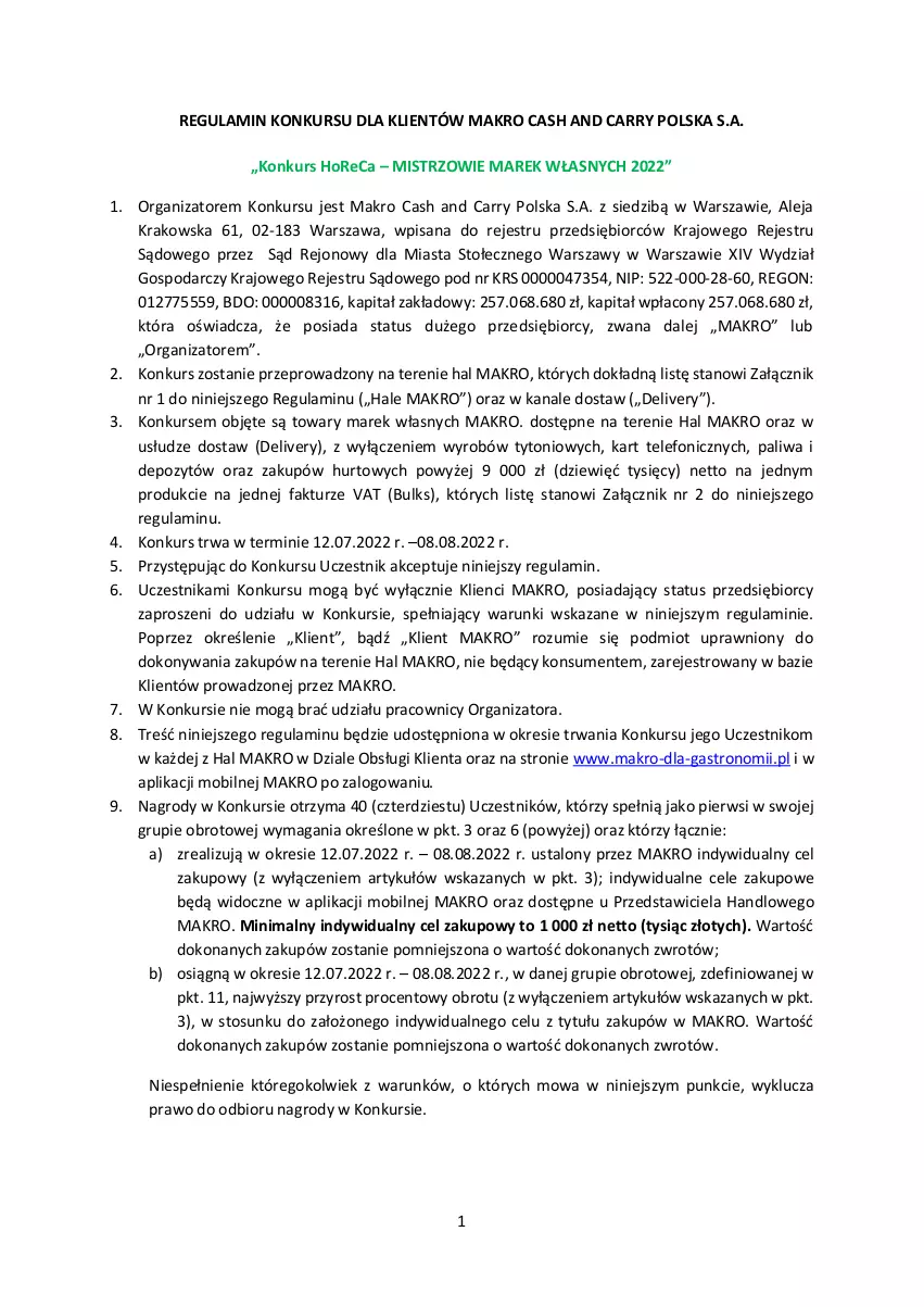 Gazetka promocyjna Makro - [Konkurs] Mistrzowie MAREK WŁASNYCH - dla Gastronomii - ważna 12.07 do 08.08.2022 - strona 2 - produkty: Fa, Isana, Mobil, Telefon