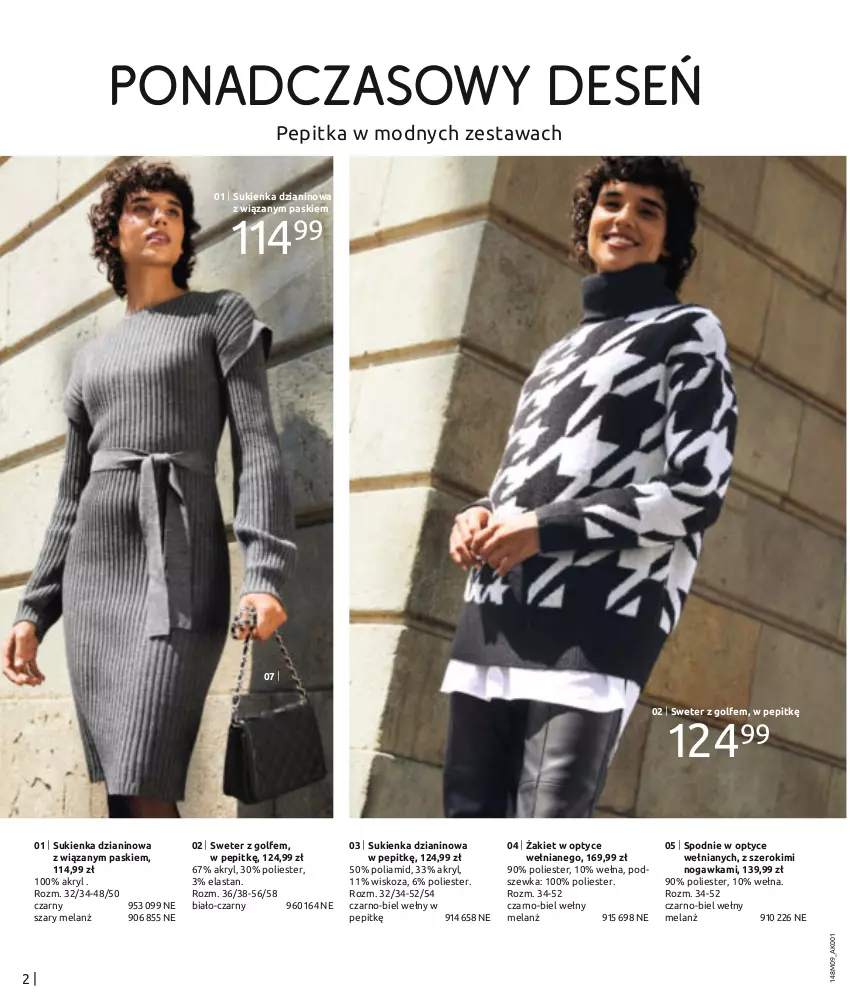 Gazetka promocyjna Bonprix - PONADCZASOWA JAKOŚĆ - ważna 18.09.2023 do 18.03.2024 - strona 4 - produkty: Spodnie, Sukienka, Sweter, Wełna
