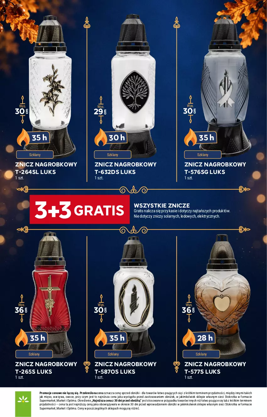 Gazetka promocyjna Stokrotka - Katalog Znicze - ważna 29.10 do 04.11.2026 - strona 3 - produkty: Gra, Mięso, Optima, Owoce, Warzywa, Znicz