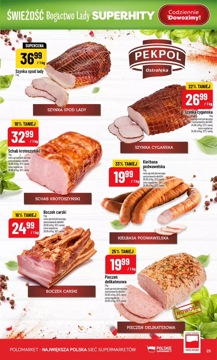 Gazetka promocyjna PoloMarket - Gazetka 32 - ważna 05.08 do 11.08.2026 - strona 25 - produkty: Boczek, Cars, Kiełbasa, Piec, Schab krotoszyński, Szynka, Wawel