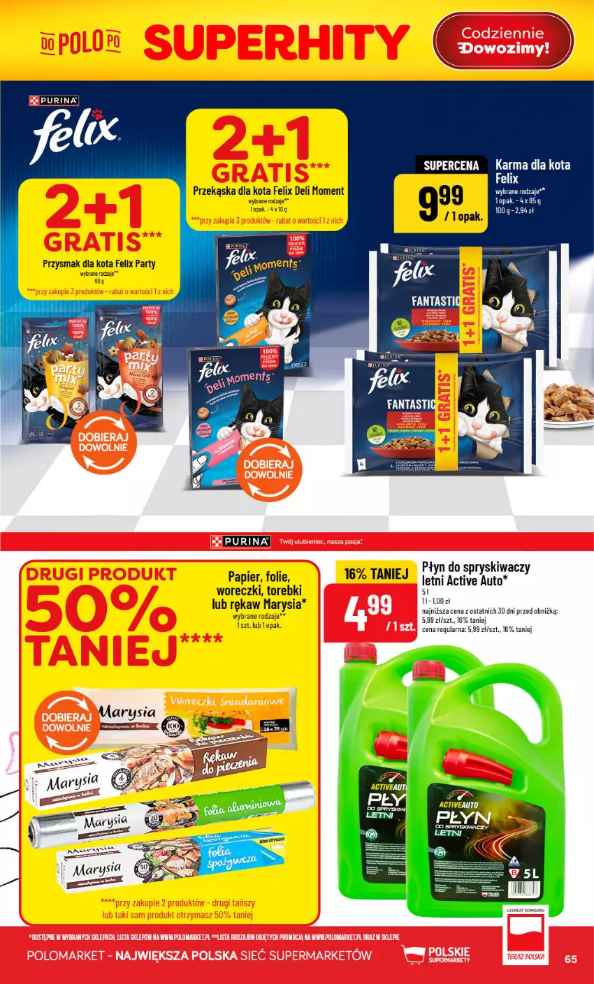 Gazetka promocyjna PoloMarket - Gazetka 32 - ważna 05.08 do 11.08.2026 - strona 65 - produkty: Felix, Płyn do spryskiwaczy, Pur, Purina