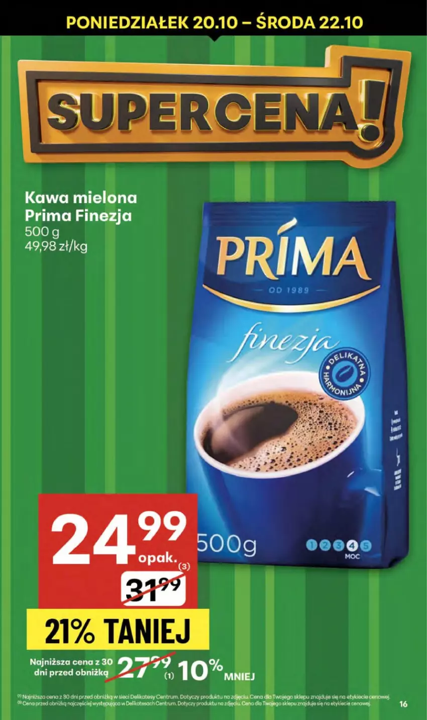 Gazetka promocyjna Delikatesy Centrum - Franczyza DC42 Czwartek - ważna 16.10 do 22.10.2025 - strona 16 - produkty: Kawa, Kawa mielona, Prima, Rum