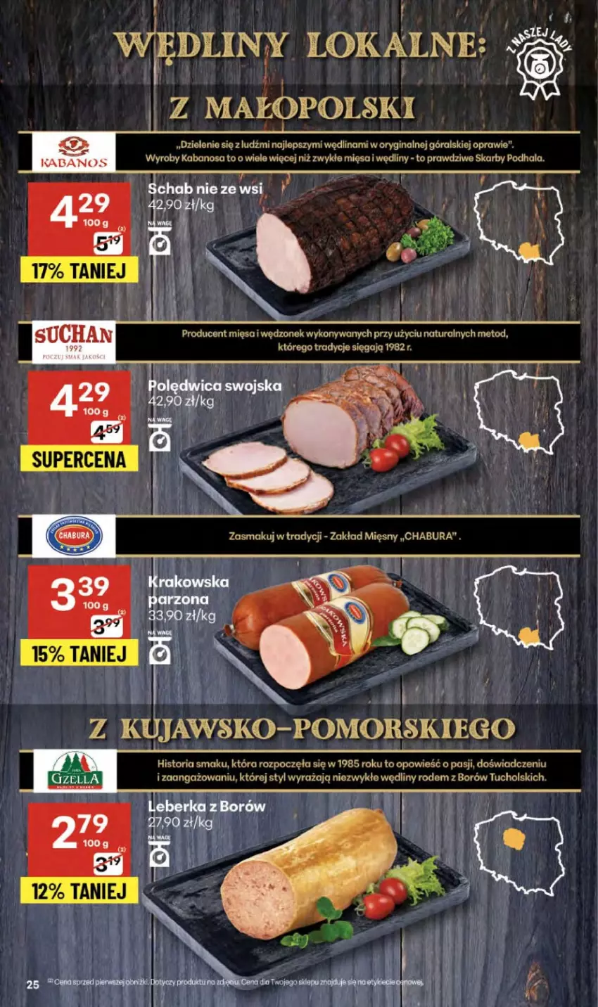 Gazetka promocyjna Delikatesy Centrum - Franczyza DC42 Czwartek - ważna 16.10 do 22.10.2025 - strona 25 - produkty: Gin, Kabanos, Polędwica, Wędlina