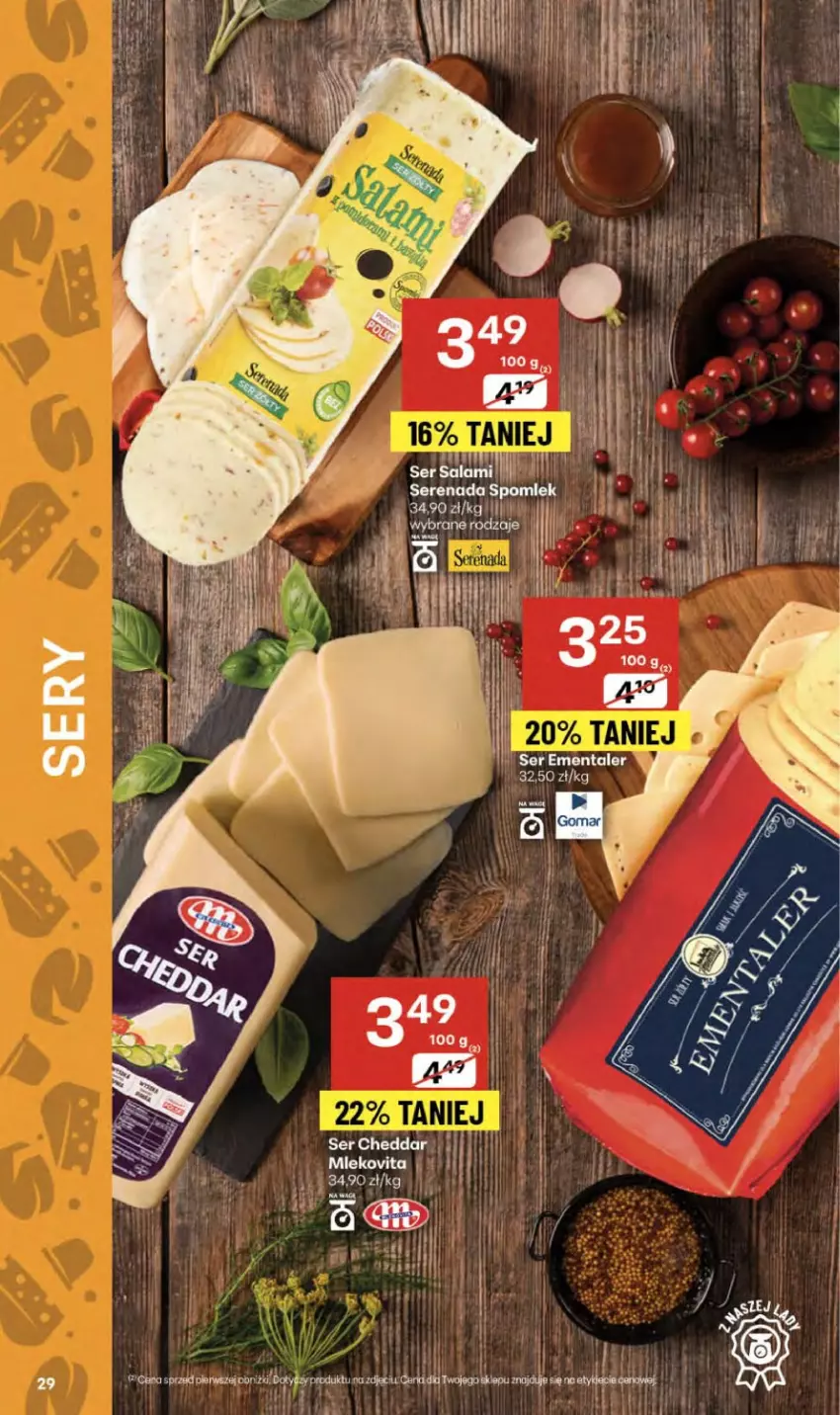 Gazetka promocyjna Delikatesy Centrum - Franczyza DC42 Czwartek - ważna 16.10 do 22.10.2025 - strona 29 - produkty: Cheddar, Ementaler, LG, Salami, Ser, Ser salami, STP, Szal