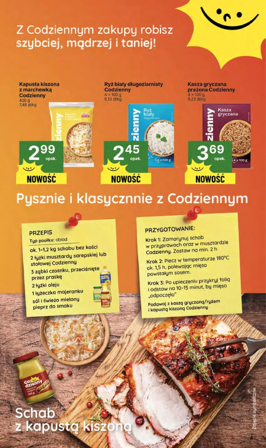 Gazetka promocyjna Delikatesy Centrum - Franczyza DC42 Czwartek - ważna 16.10 do 22.10.2025 - strona 4 - produkty: Gry, Kapustą, Kasza, Kasza gryczana, Mięso, Mus, Olej, Piec, Pieprz, Ryż, Ryż biały, Sól, Sos