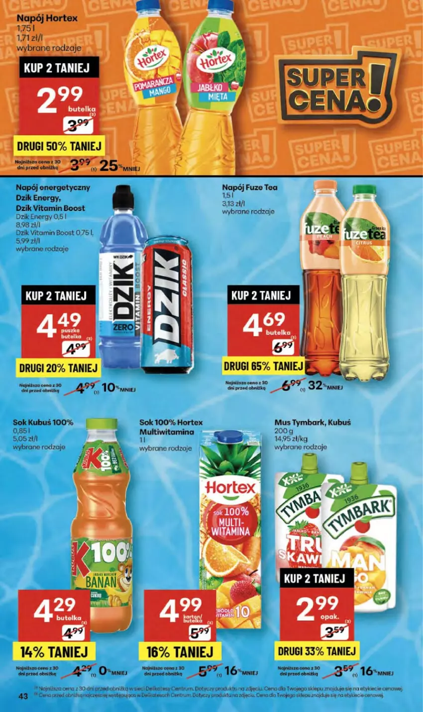 Gazetka promocyjna Delikatesy Centrum - Franczyza DC42 Czwartek - ważna 16.10 do 22.10.2025 - strona 43 - produkty: Hortex, Kubuś, Mus, Rum, Sok, Tymbark