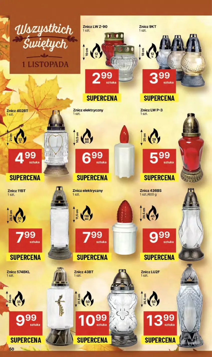Gazetka promocyjna Delikatesy Centrum - Franczyza DC42 Czwartek - ważna 16.10 do 22.10.2025 - strona 50 - produkty: Znicz