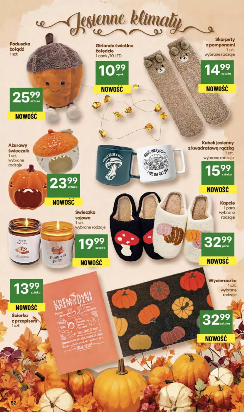 Gazetka promocyjna Delikatesy Centrum - Franczyza DC42 Czwartek - ważna 16.10 do 22.10.2025 - strona 52 - produkty: Girlanda, Kapcie, Karp, Kubek, Poduszka, Wycieraczka