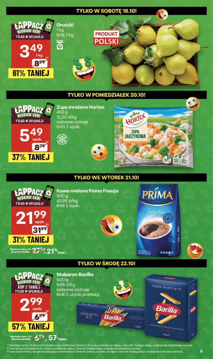 Gazetka promocyjna Delikatesy Centrum - Franczyza DC42 Czwartek - ważna 16.10 do 22.10.2025 - strona 6 - produkty: Barilla, Hortex, Makaron, Rum