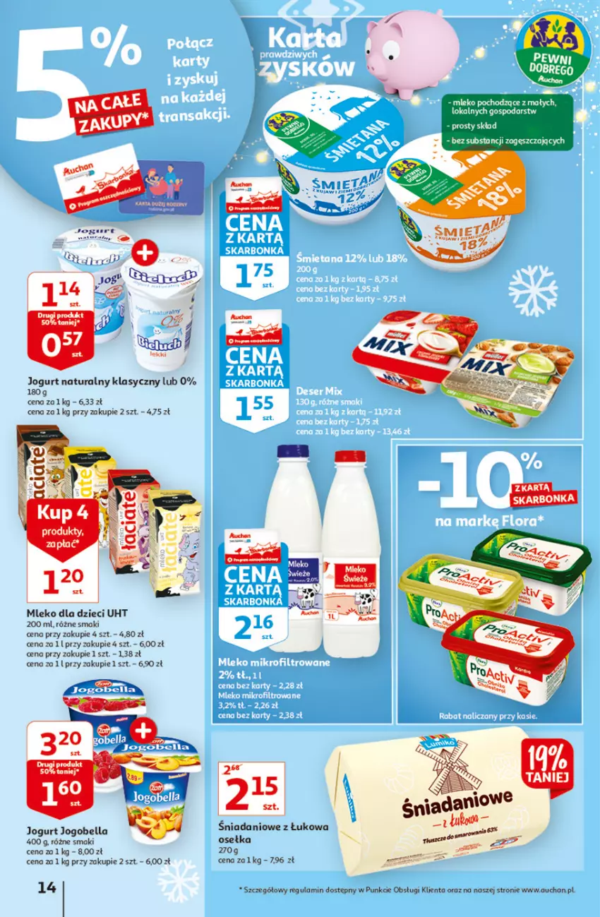 Gazetka promocyjna Auchan - Magia cenowa Hipermarkety - ważna 18.11 do 24.11.2021 - strona 14 - produkty: Bell, Bella, Danio, Dzieci, Jogobella, Jogurt, Jogurt naturalny, Mleko, Mleko dla dzieci