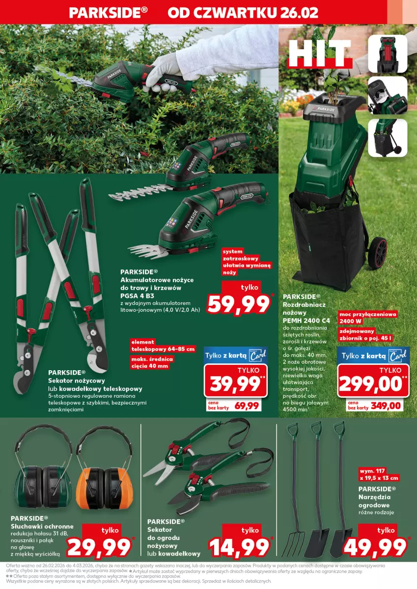 Gazetka promocyjna Kaufland - Kaufland - ważna 26.02 do 04.03.2026 - strona 5 - produkty: Akumulator, Noż, Nożyce, Parkside, Piec, Sekator, Słuchawki, Teleskop