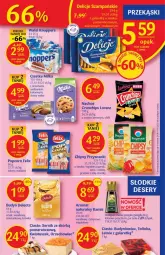 Gazetka promocyjna Delikatesy Centrum - Gazetka DC42 - Gazetka - ważna od 02.11 do 02.11.2022 - strona 23 - produkty: Ser, Inka, Chipsy, Tusz, Popcorn, Przysnacki, Crunchips, Knoppers, Lorenz, Felix, Deser, Delecta, Gala, Kakao, Kamis, Budyń, Milka
