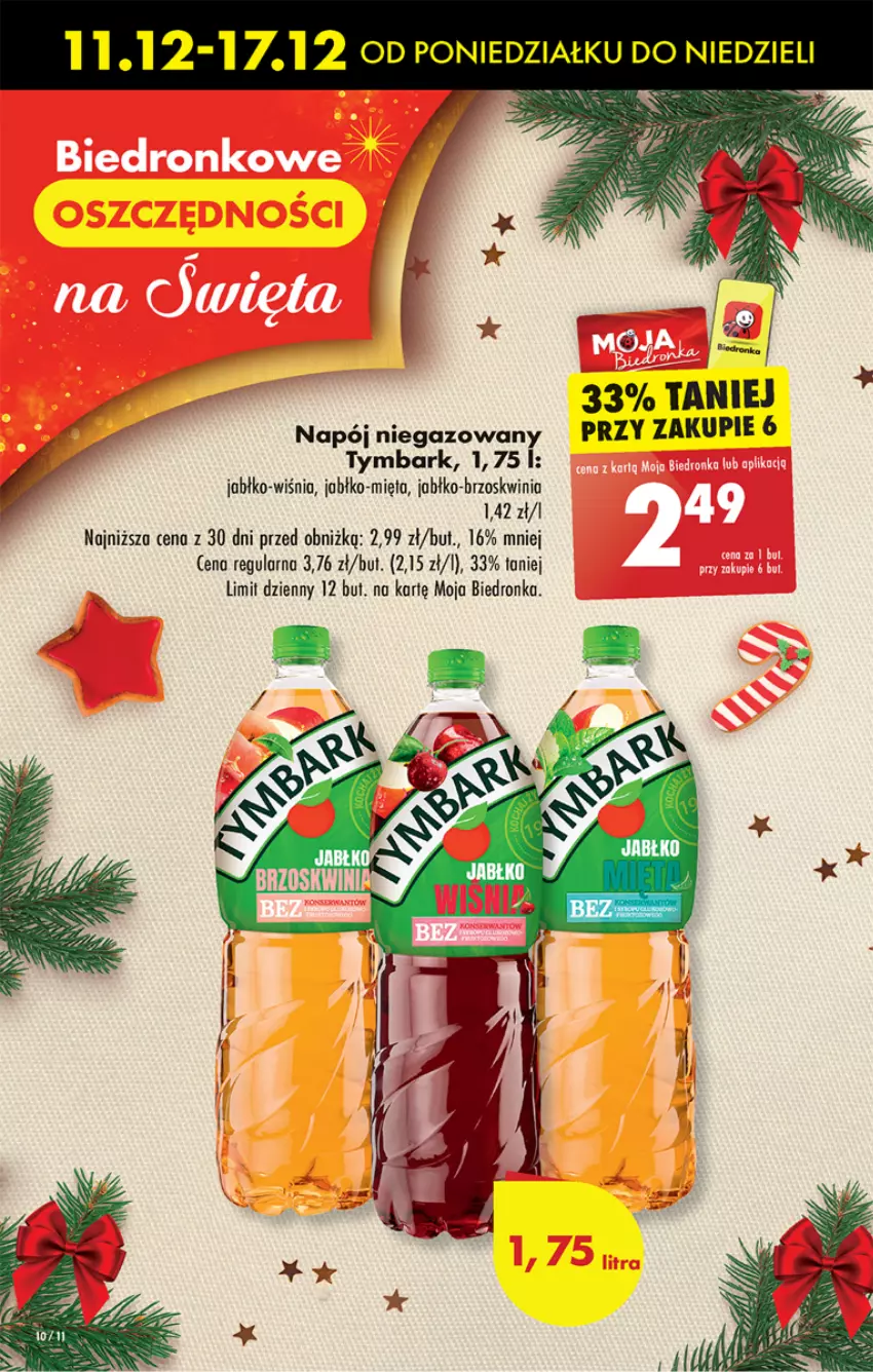 Gazetka promocyjna Biedronka - Od poniedzialku - ważna 11.12 do 16.12.2023 - strona 10 - produkty: Mięta, Napój, Napój niegazowany, Tymbark