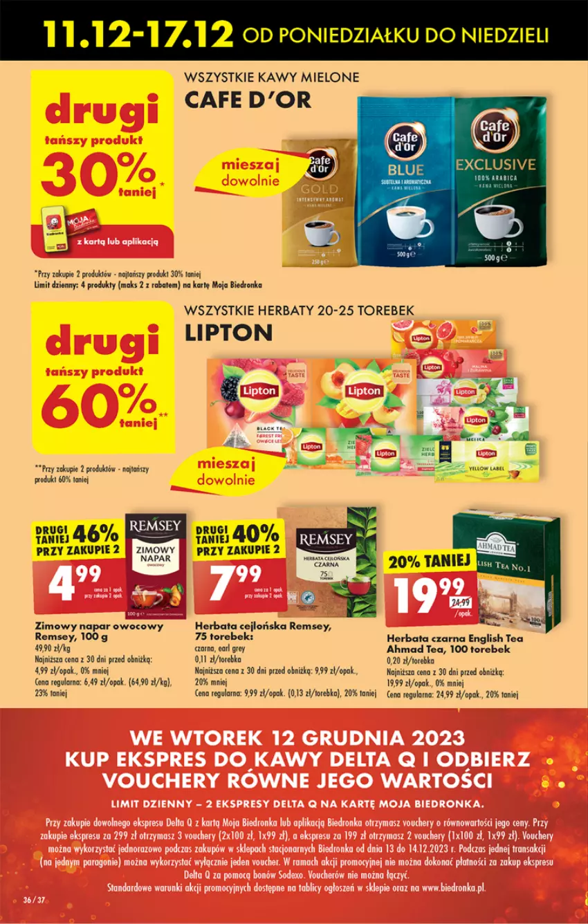 Gazetka promocyjna Biedronka - Od poniedzialku - ważna 11.12 do 16.12.2023 - strona 40 - produkty: Earl Grey, Fa, Herbata, Herbata czarna, Lipton, Torebka