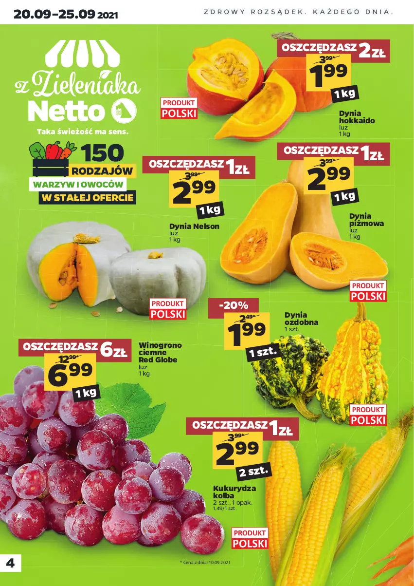 Gazetka promocyjna Netto - Gazetka spożywcza - ważna 20.09 do 25.09.2021 - strona 4 - produkty: Kukurydza, Wino
