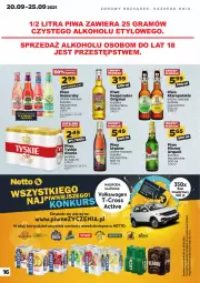 Gazetka promocyjna Netto - Gazetka spożywcza - Gazetka - ważna od 25.09 do 25.09.2021 - strona 16 - produkty: Piwa, Piwo, Gin, Gra, Somersby, Tyskie, Pilsner Urquell, Desperados