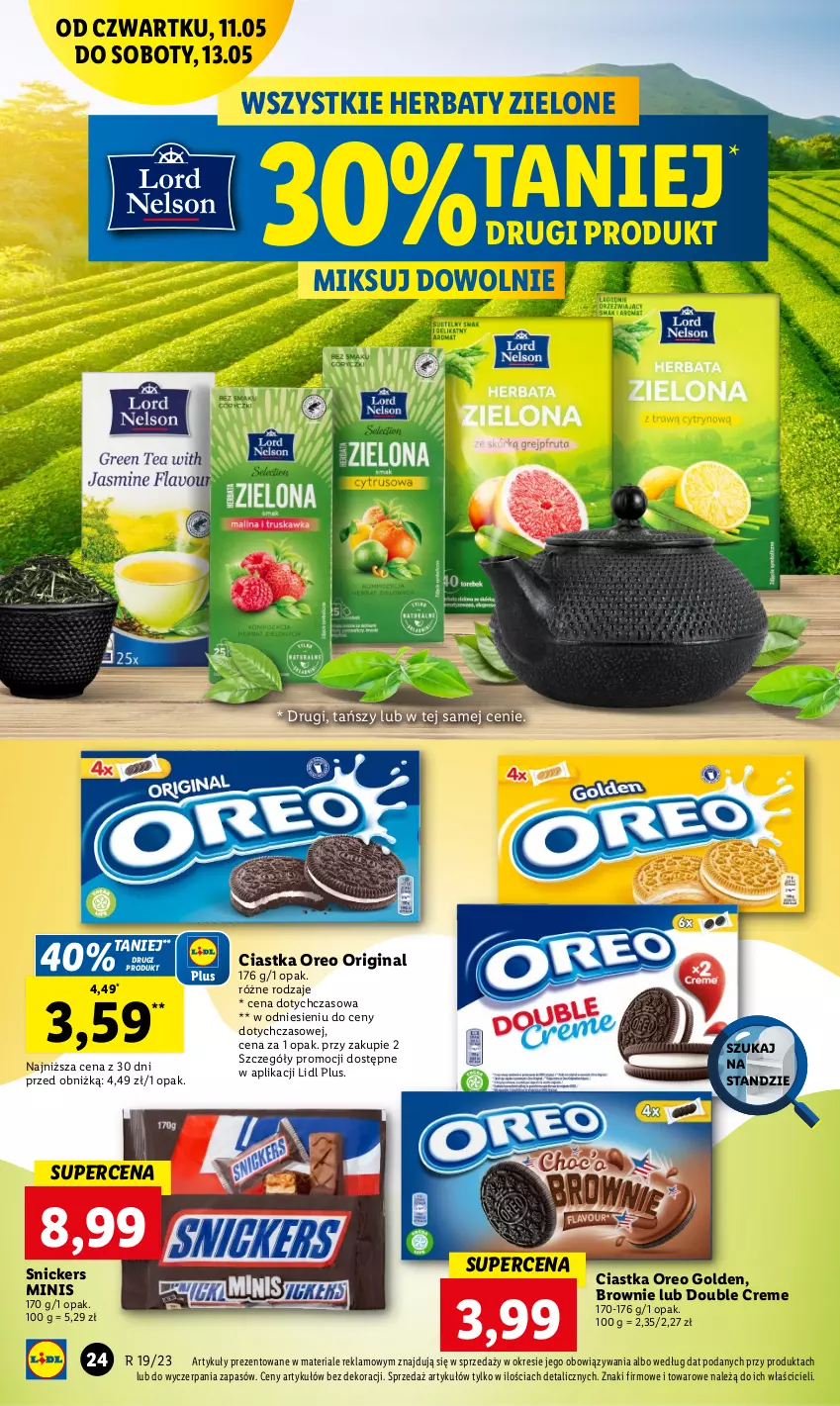 Gazetka promocyjna Lidl - GAZETKA - ważna 11.05 do 13.05.2023 - strona 30 - produkty: Brownie, Ciastka, Gin, Oreo, Snickers