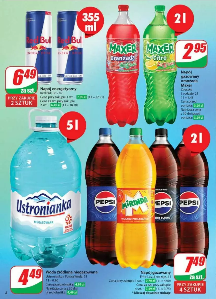 Gazetka promocyjna Dino - ważna 06.11 do 12.11.2024 - strona 12 - produkty: LANA, Maxer, Napój, Napój energetyczny, Napój gazowany, Oranżada, Red Bull, Woda