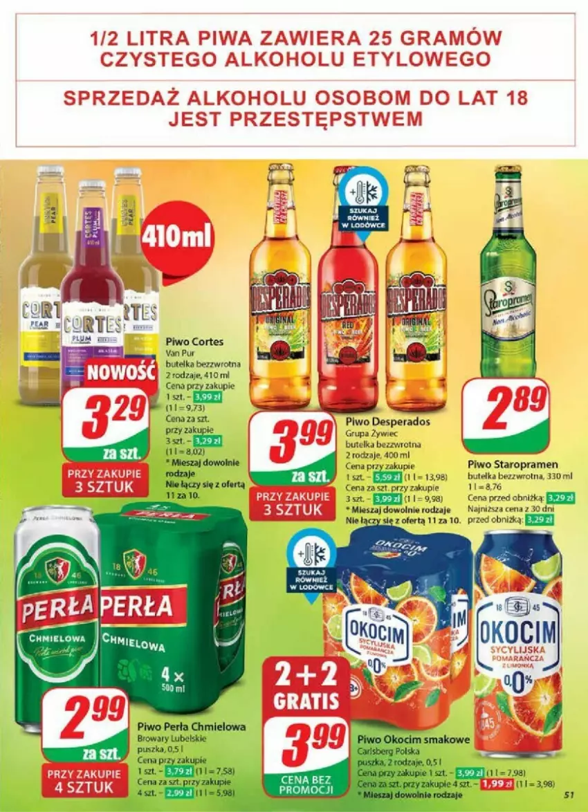 Gazetka promocyjna Dino - ważna 06.11 do 12.11.2024 - strona 47 - produkty: Desperados, Perła, Piwo