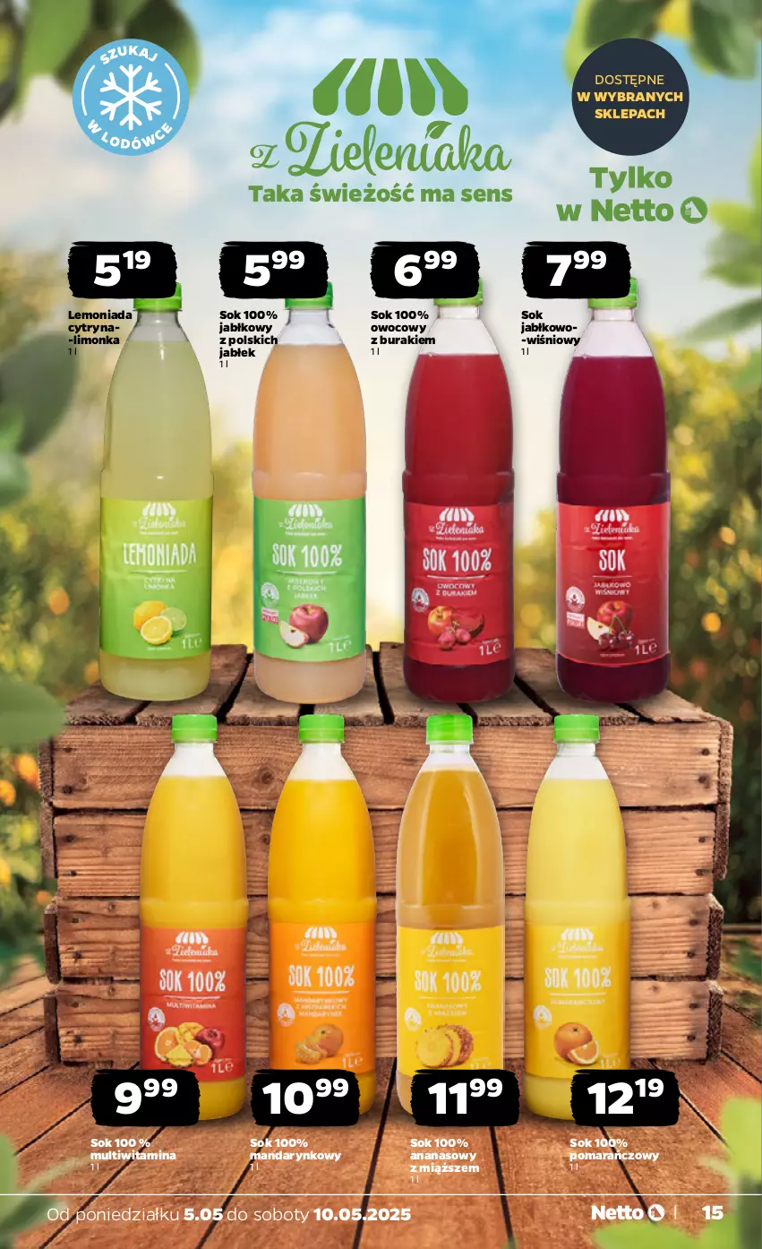 Gazetka promocyjna Netto - Od Poniedziałku - ważna 05.05 do 10.05.2025 - strona 15 - produkty: Ananas, Buraki, Lemoniada, Limonka, Sok