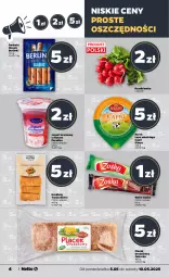 Gazetka promocyjna Netto - Od Poniedziałku - Gazetka - ważna od 10.05 do 10.05.2025 - strona 4 - produkty: Ser, Mus, Krokiety, Jogurt, Parówki, Serek, Berlinki, Rzodkiewka
