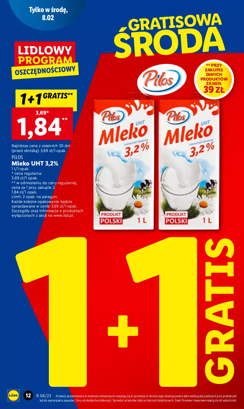 Gazetka promocyjna Lidl - GAZETKA - ważna 06.02 do 08.02.2023 - strona 12 - produkty: Gra, Mleko, Olej, Pilos