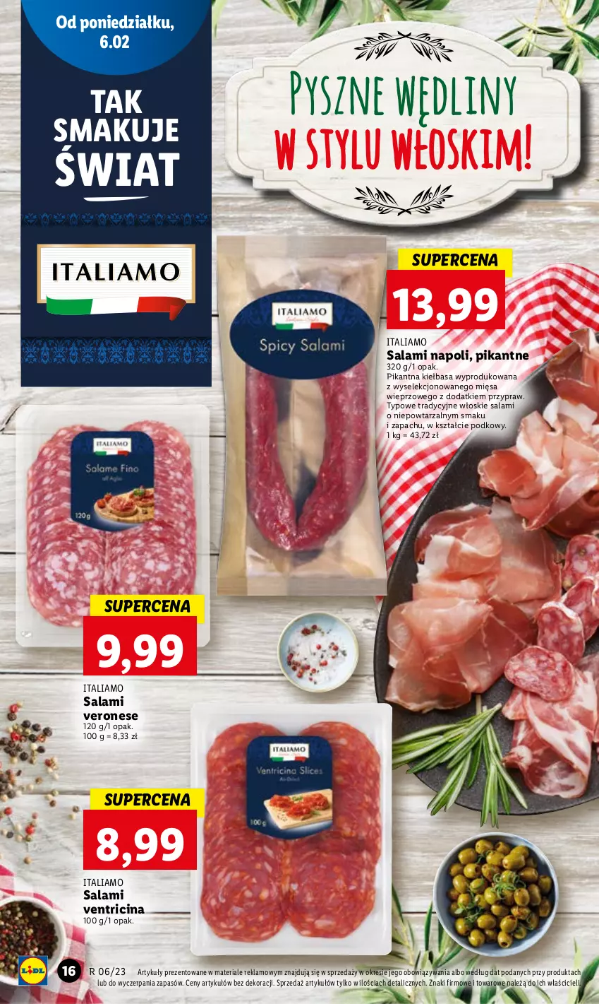 Gazetka promocyjna Lidl - GAZETKA - ważna 06.02 do 08.02.2023 - strona 18 - produkty: Kiełbasa, Salami