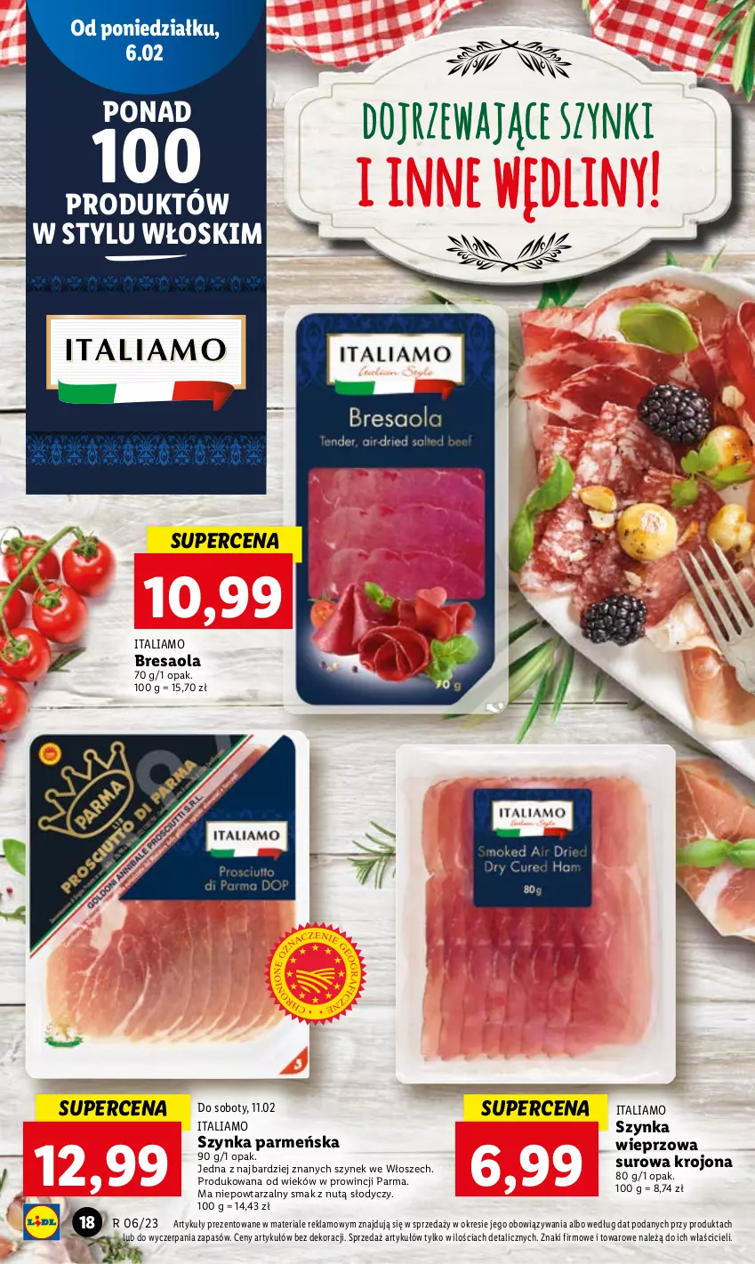 Gazetka promocyjna Lidl - GAZETKA - ważna 06.02 do 08.02.2023 - strona 20 - produkty: Bresaola, Szynka, Szynka wieprzowa