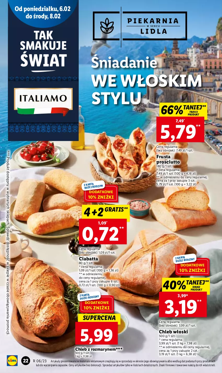 Gazetka promocyjna Lidl - GAZETKA - ważna 06.02 do 08.02.2023 - strona 24 - produkty: Chleb, Ciabatta, Gra, Prosciutto, Rust