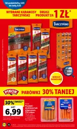 Gazetka promocyjna Lidl - GAZETKA - Gazetka - ważna od 08.02 do 08.02.2023 - strona 44 - produkty: Parówki, Tarczyński, PIKOK, Kabanos