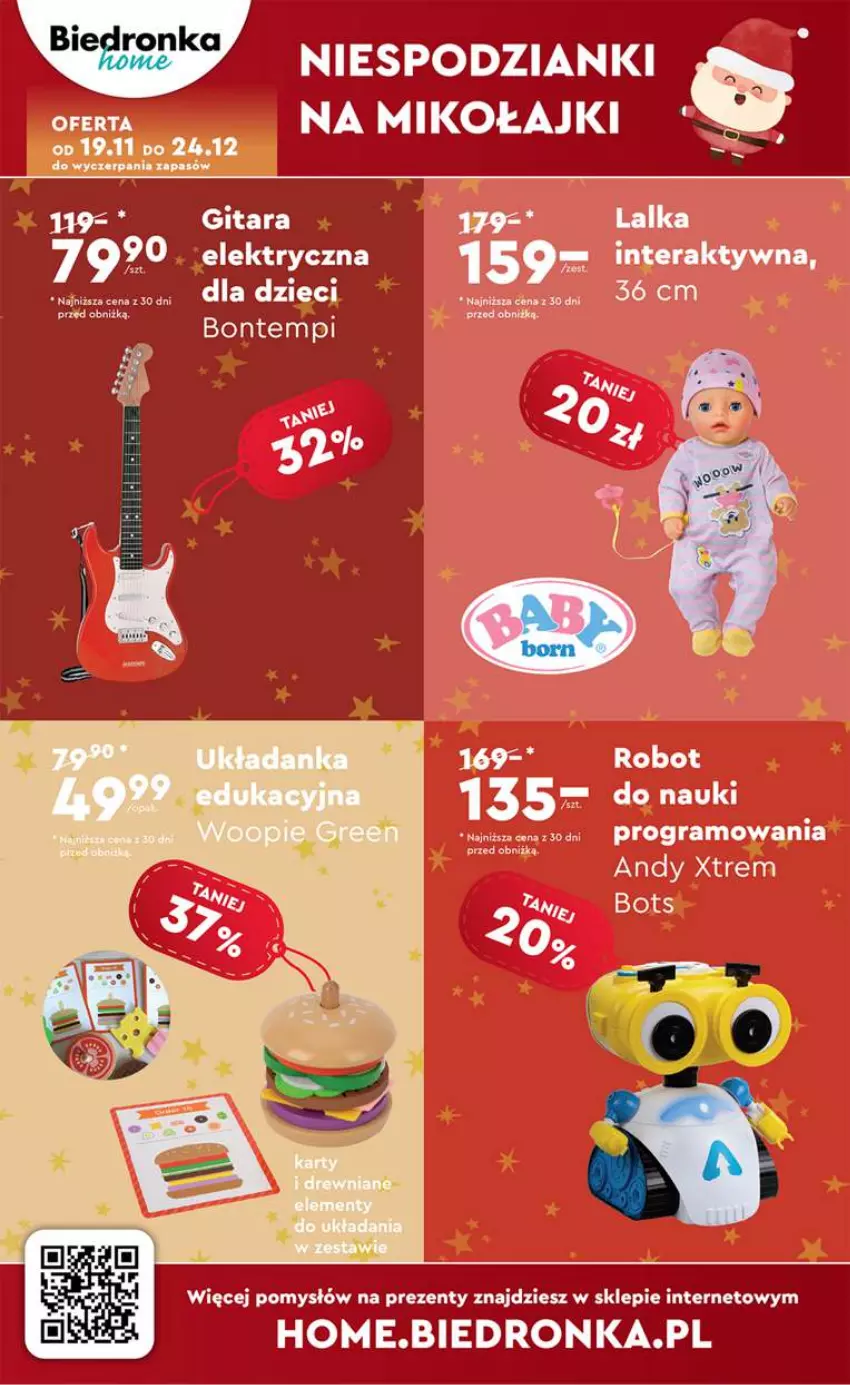 Gazetka promocyjna Biedronka - Prezenty - ważna 20.11 do 02.12.2023 - strona 32 - produkty: Bontempi, Dzieci, Gitara, Tera