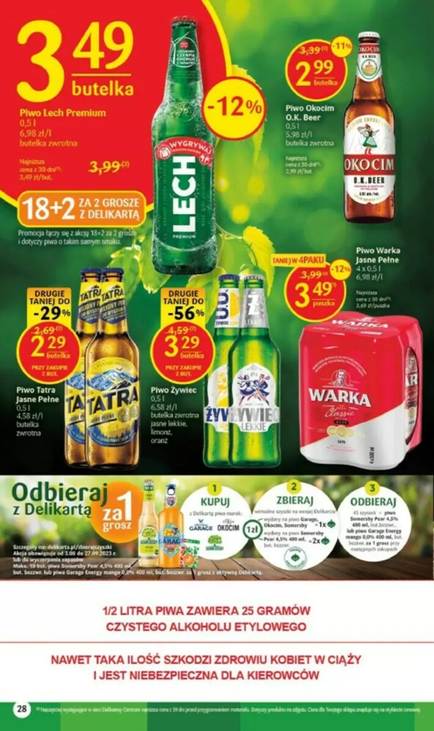 Gazetka promocyjna Delikatesy Centrum - ważna 03.08 do 09.08.2023 - strona 21 - produkty: Gra, Koc, Mango, Okocim, Piec, Piwa, Piwo, Tatra, Warka